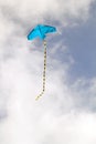 Kite flying against the blue sky on a sunny day Royalty Free Stock Photo