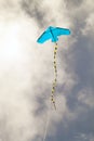 Kite flying against the blue sky on a sunny day Royalty Free Stock Photo