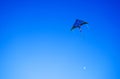 A kite flying in a blue sky