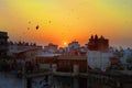 Kite flying day Uttarayan in old Amdavad