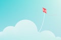 Kite flying over cloud. Royalty Free Stock Photo