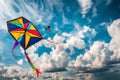 A kite flying in the sky, close view, natural and aesthetic Royalty Free Stock Photo