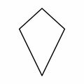 Kite geometric shape Royalty Free Stock Photo