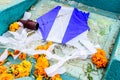 Kite on gravestone, Giant kite festival, Santiago Sacatepequez, Royalty Free Stock Photo