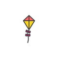 Kite icon in colored version Royalty Free Stock Photo