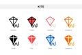 kite icon in different style. kite vector icons designed in outline, solid, colored, filled, gradient, and flat style. Symbol, Royalty Free Stock Photo