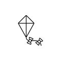 Kite icon. Simple thin line, outline of autumn icons for ui and ux, website or mobile application