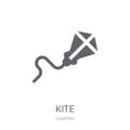 Kite icon. Trendy Kite logo concept on white background from cam Royalty Free Stock Photo