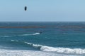 Kite riding on the Central California coast Royalty Free Stock Photo