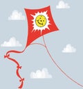 Kite smiley blue sky