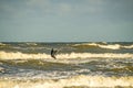 Kite surfer in the Baltic sea Royalty Free Stock Photo