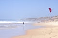 Kite surfer at the beach Royalty Free Stock Photo