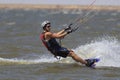 Kite surfer enjoying the hot summer days in Oklahoma