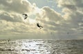 Kite surfer mid air