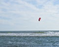 Kite Surfer out on the Ocean Royalty Free Stock Photo