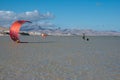 Fuerteventura, kite-surf at the lagoon