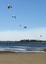 Kite surfers Royalty Free Stock Photo