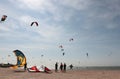 Kite surfers beach