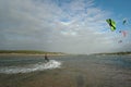 Kite surfing in Albufeira Portugal Royalty Free Stock Photo