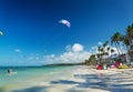 Kite surfing on bolabog beach in boracay philippines