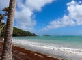 Kite surfing in the caribbean Royalty Free Stock Photo