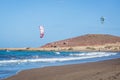 Kite surfing exterme water photography Royalty Free Stock Photo