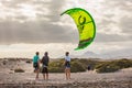 Kite surfing exterme water photography Royalty Free Stock Photo