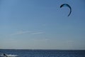 Kite surfing by Jersey shore Royalty Free Stock Photo