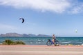 Kite Surfing In Pollenca, Majorca, Spain