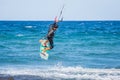 Kite surfing exterme water photography Royalty Free Stock Photo