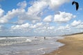 Kite surfing at Zandvoort aan Zee Netherlands