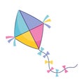 kite toy children cartoon icon design flat style Royalty Free Stock Photo