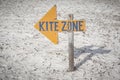 Kite zone arrow sign Royalty Free Stock Photo