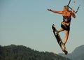 Kiteboarder Kiss Royalty Free Stock Photo