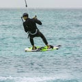 Kiteboarder making a jump Vape Verde