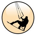 Kiteboarding Rider Icon