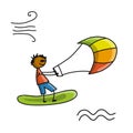 Kiteboarding, sketch for your design