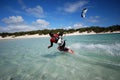 Kiter in Madagascar wind Royalty Free Stock Photo