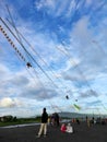 Kites competition in sundak beach Royalty Free Stock Photo