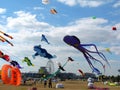 Kites in festival, Portsmouth, Hampshire, England