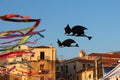 Kites in the shape of a witch Royalty Free Stock Photo