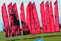 Kites soaring in the sky.