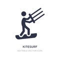 kitesurf icon on white background. Simple element illustration from Signs concept