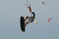 Kitesurf jump on sky 4 Royalty Free Stock Photo