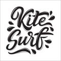 Kitesurfing lettering logo