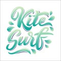 Kitesurf lettering logo