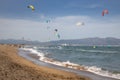 Kitesurf in Sant Pere Pescador Beach Royalty Free Stock Photo