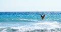 Kitesurfer jumping