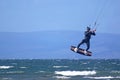 Kitesurfer jumping at Troon, Scotland