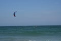 Kitesurfer leaping over waves off Wrightsville Beach Royalty Free Stock Photo